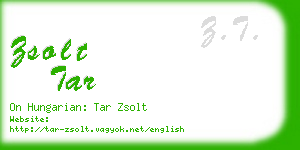 zsolt tar business card